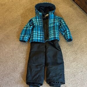 #174 Plaid Blue and Black Kids Jacket & Coat Set